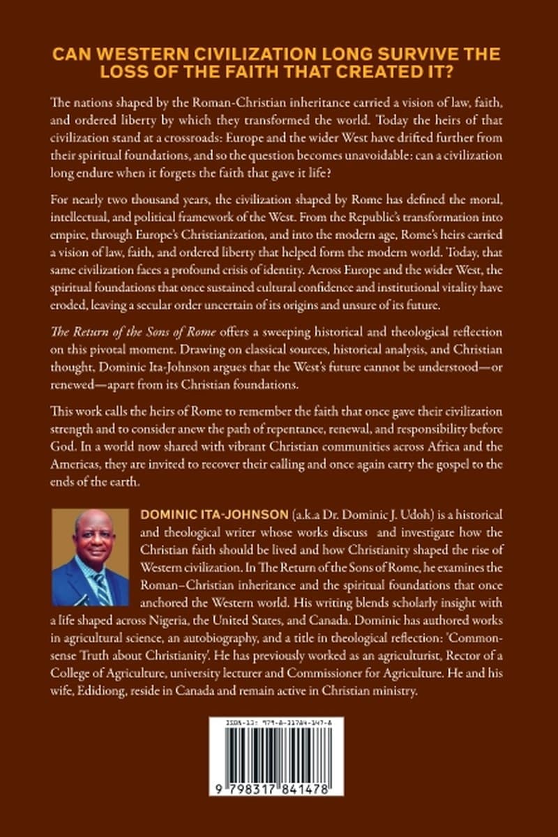Back cover of The Return of the Sons of Rome
